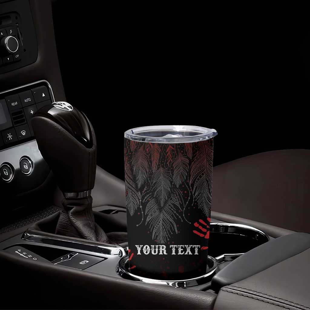 Personalized Native American MMIW Red Handprint Tumbler Cup Dreamcatcher