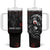 Personalized Native American MMIW Red Handprint Tumbler With Handle Dreamcatcher
