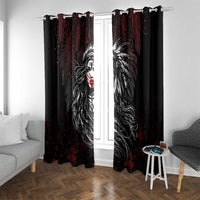 Native American MMIW Red Handprint Window Curtain Dreamcatcher