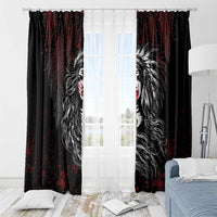 Native American MMIW Red Handprint Window Curtain Dreamcatcher