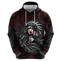 Native American MMIW Red Handprint Zip Hoodie Dreamcatcher