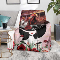 Kentucky Horse Racing Blanket Derby Girl - Marble Roses