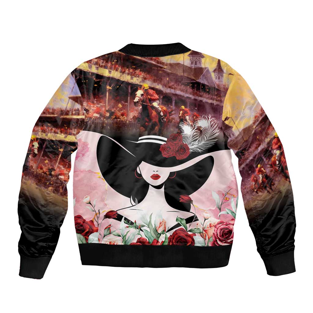 Kentucky Horse Racing Bomber Jacket Derby Girl - Marble Roses