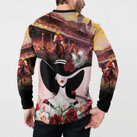 Kentucky Horse Racing Button Sweatshirt Derby Girl - Marble Roses