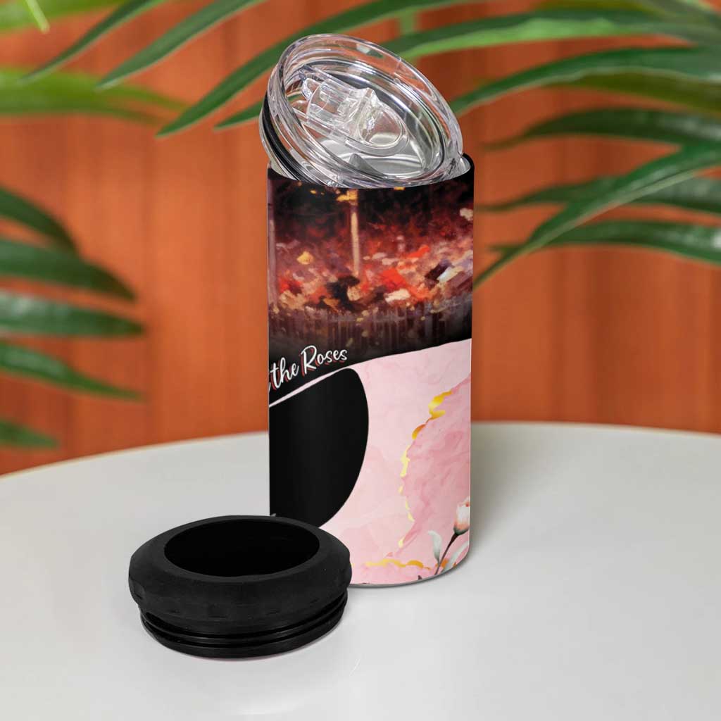 Kentucky Horse Racing 4 in 1 Can Cooler Tumbler Derby Girl - Marble Roses