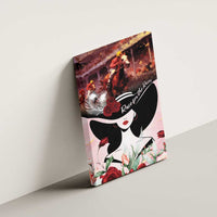 Kentucky Horse Racing Canvas Wall Art Derby Girl - Marble Roses