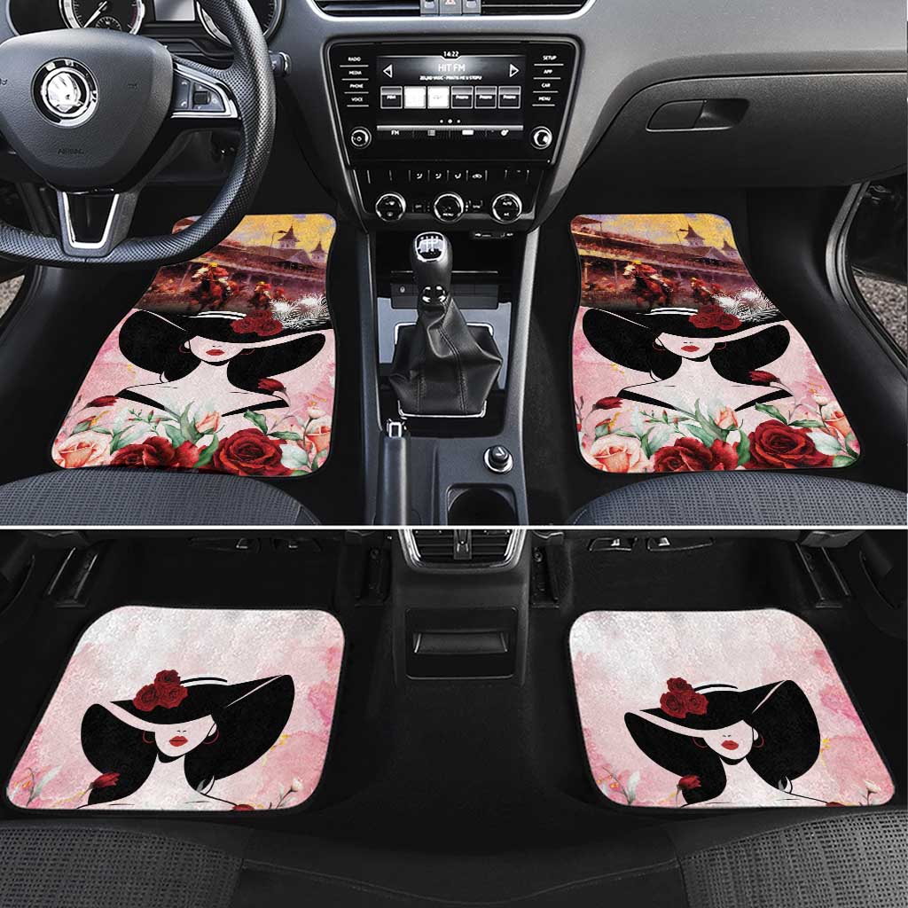Kentucky Horse Racing Car Mats Derby Girl - Marble Roses