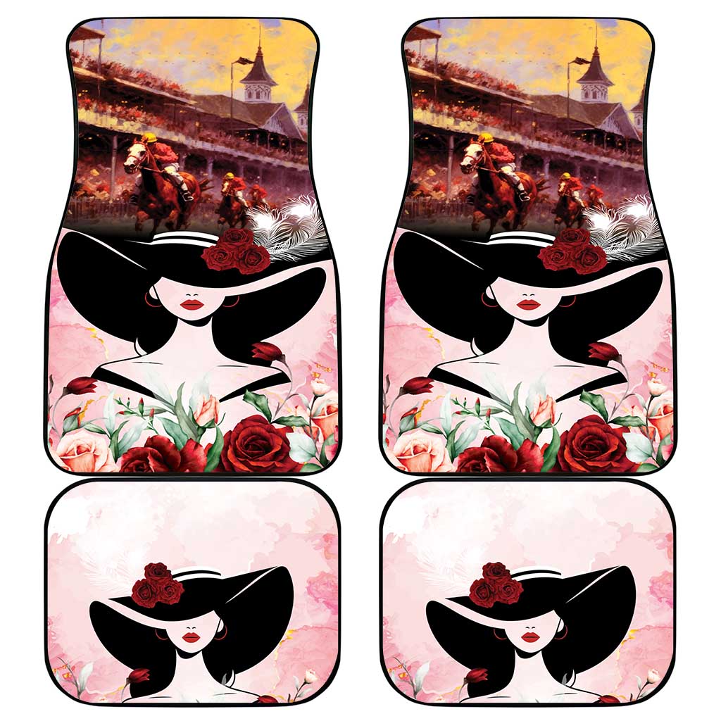Kentucky Horse Racing Car Mats Derby Girl - Marble Roses