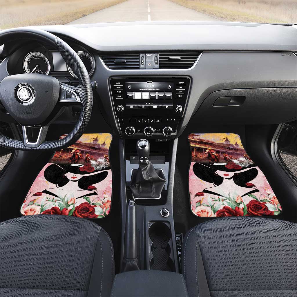 Kentucky Horse Racing Car Mats Derby Girl - Marble Roses