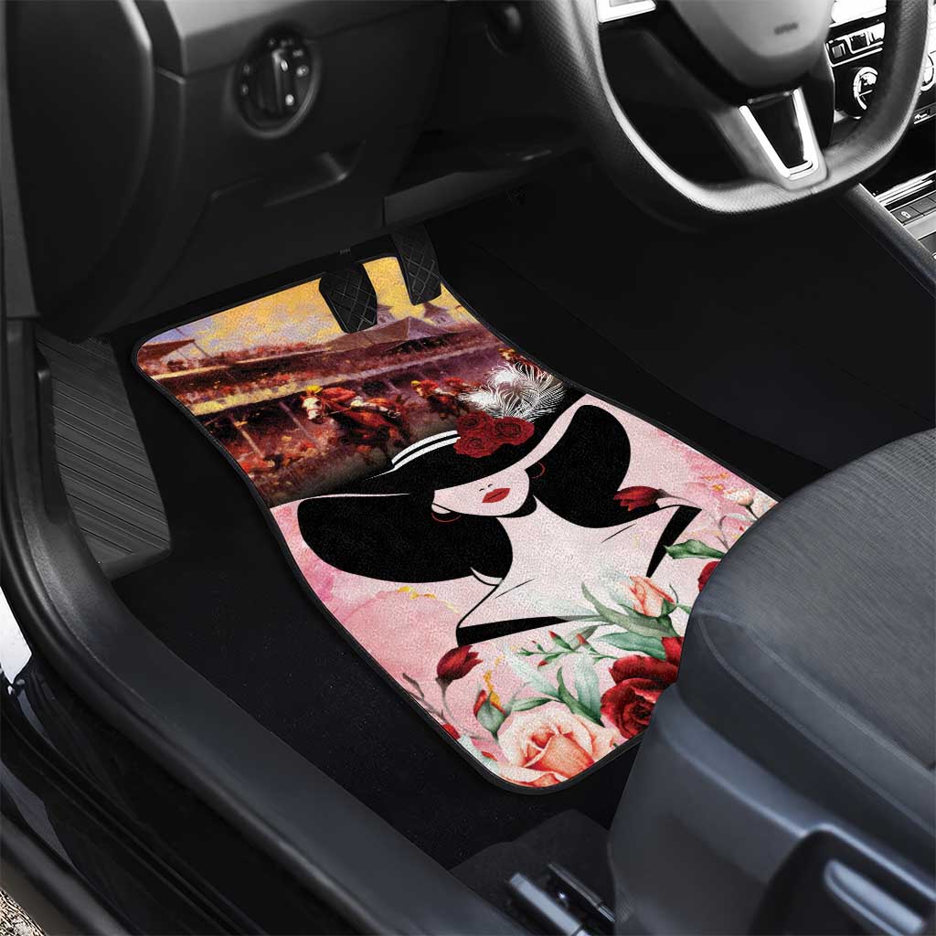 Kentucky Horse Racing Car Mats Derby Girl - Marble Roses