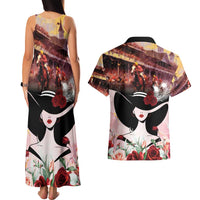 Kentucky Horse Racing Couples Matching Tank Maxi Dress and Hawaiian Shirt Derby Girl - Marble Roses