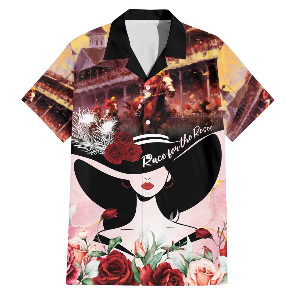 Kentucky Horse Racing Family Matching Mermaid Dress and Hawaiian Shirt Derby Girl - Marble Roses