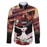 Kentucky Horse Racing Family Matching Summer Maxi Dress and Hawaiian Shirt Derby Girl - Marble Roses