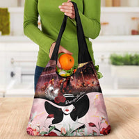 Kentucky Horse Racing Grocery Bag Derby Girl - Marble Roses