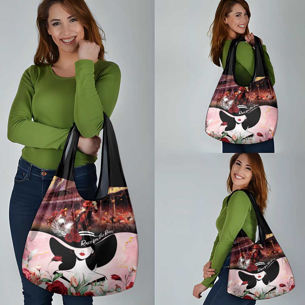 Kentucky Horse Racing Grocery Bag Derby Girl - Marble Roses