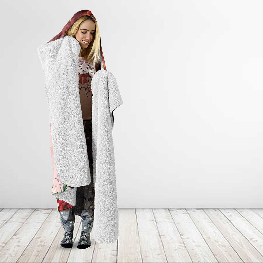 Kentucky Horse Racing Hooded Blanket Derby Girl - Marble Roses