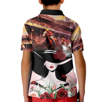 Kentucky Horse Racing Kid Polo Shirt Derby Girl - Marble Roses