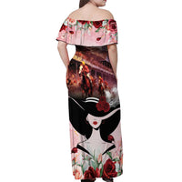 Kentucky Horse Racing Off Shoulder Maxi Dress Derby Girl - Marble Roses