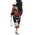 Kentucky Horse Racing Off The Shoulder Long Sleeve Dress Derby Girl - Marble Roses