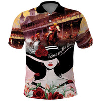 Kentucky Horse Racing Polo Shirt Derby Girl - Marble Roses
