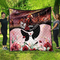 Kentucky Horse Racing Quilt Derby Girl - Marble Roses