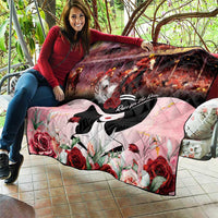 Kentucky Horse Racing Quilt Derby Girl - Marble Roses