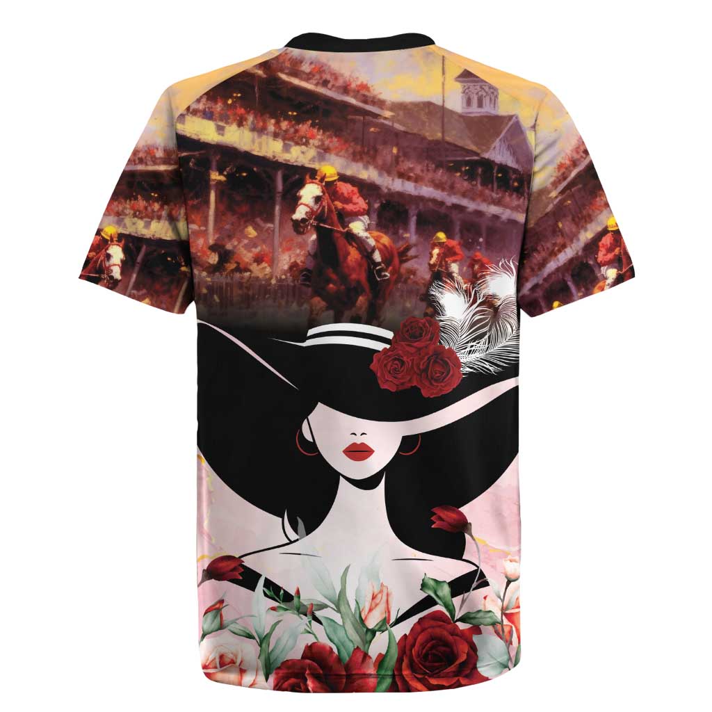 Kentucky Horse Racing Rugby Jersey Derby Girl - Marble Roses