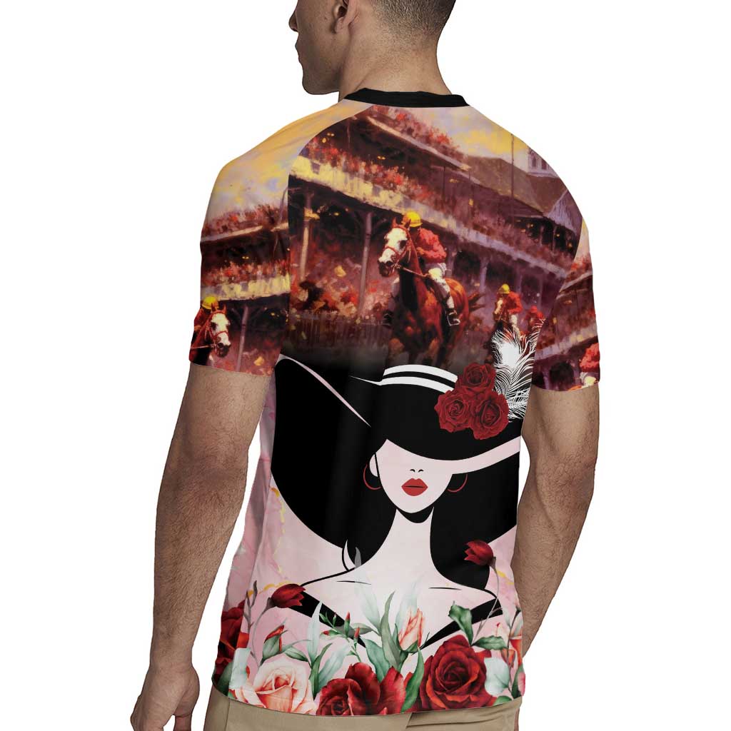Kentucky Horse Racing Rugby Jersey Derby Girl - Marble Roses