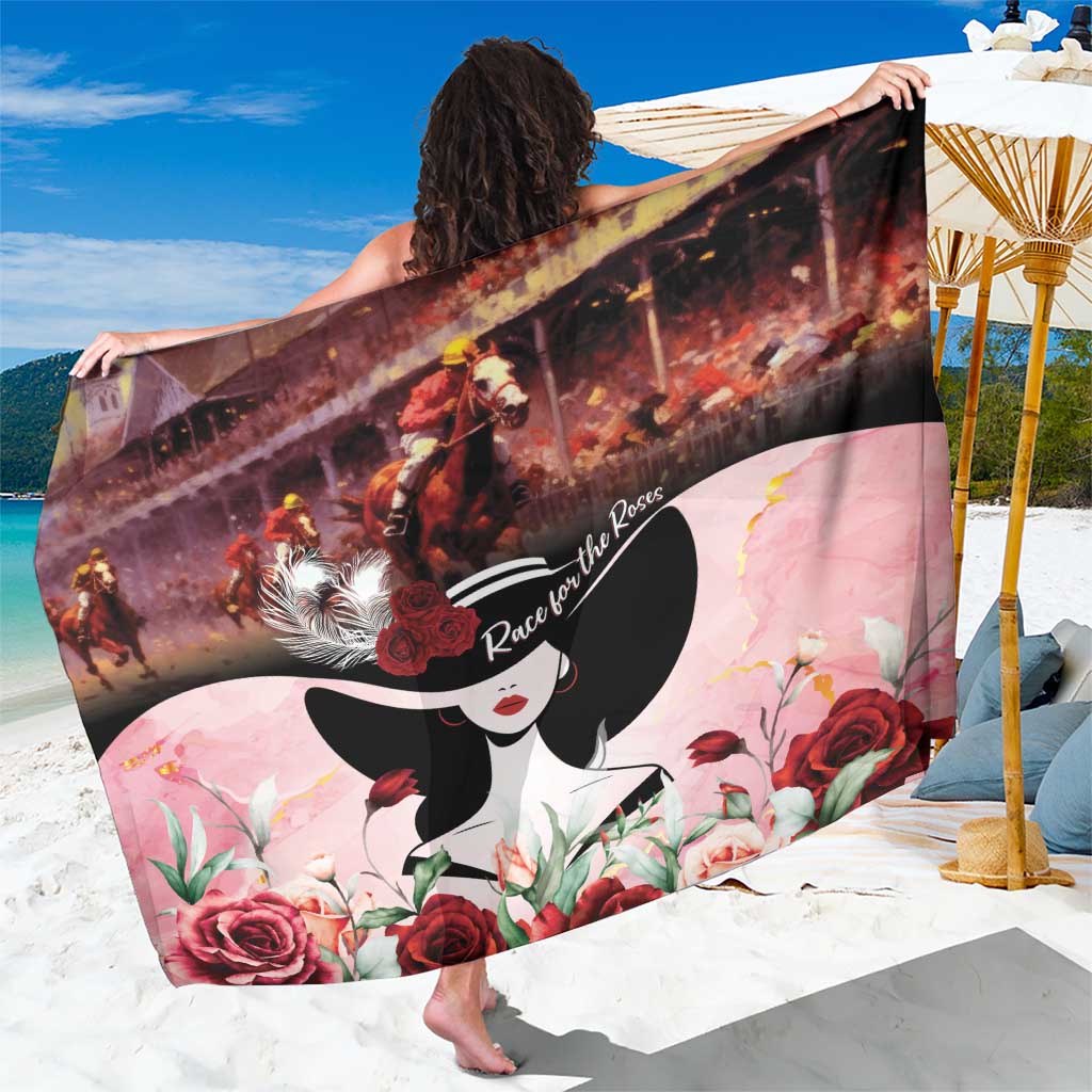 Kentucky Horse Racing Sarong Derby Girl - Marble Roses