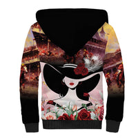 Kentucky Horse Racing Sherpa Hoodie Derby Girl - Marble Roses