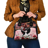 Kentucky Horse Racing Shoulder Handbag Derby Girl - Marble Roses