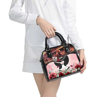 Kentucky Horse Racing Shoulder Handbag Derby Girl - Marble Roses