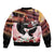 Kentucky Horse Racing Sleeve Zip Bomber Jacket Derby Girl - Marble Roses