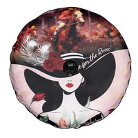 Kentucky Horse Racing Spare Tire Cover Derby Girl - Marble Roses