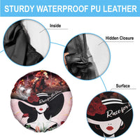 Kentucky Horse Racing Spare Tire Cover Derby Girl - Marble Roses