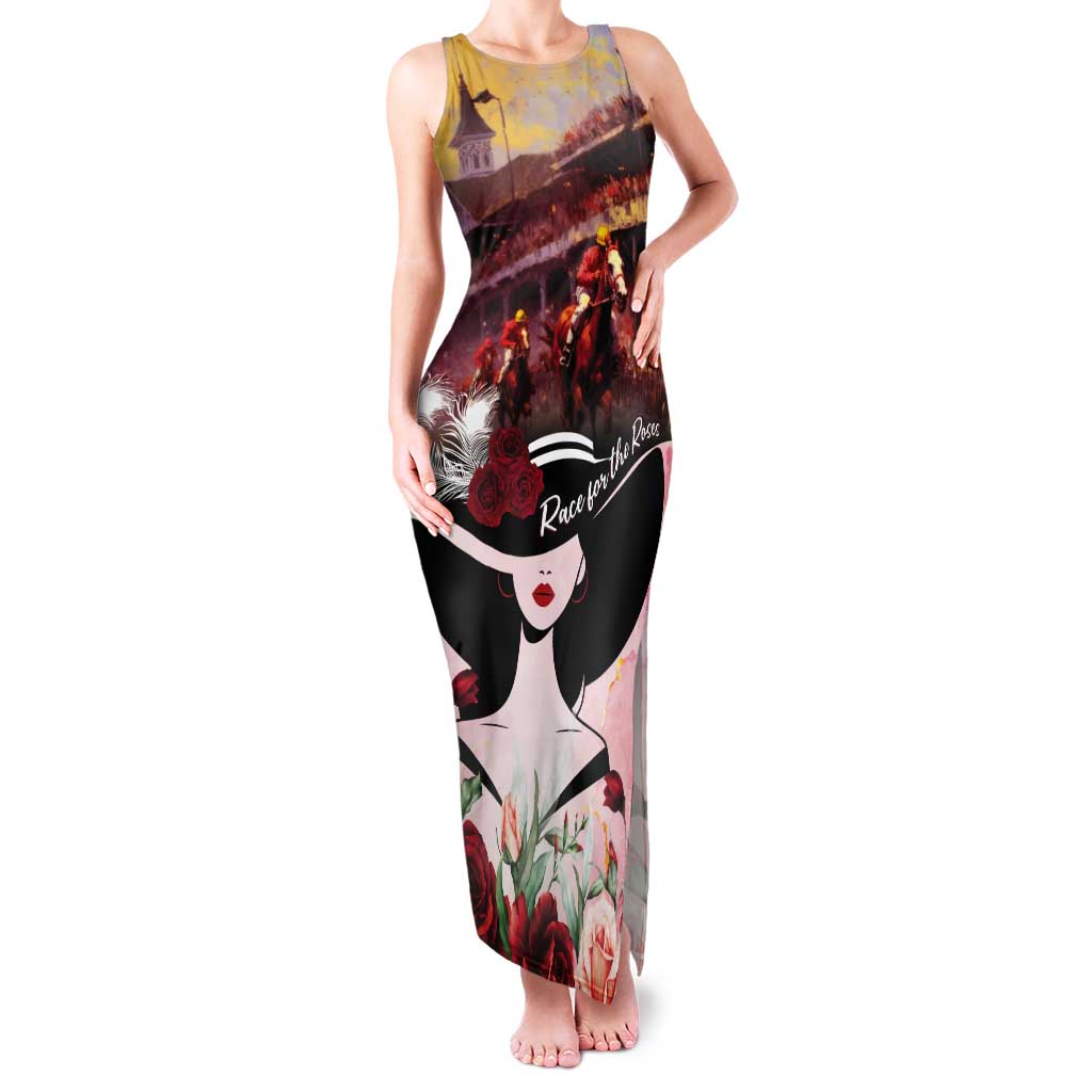 Kentucky Horse Racing Tank Maxi Dress Derby Girl - Marble Roses