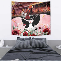 Kentucky Horse Racing Tapestry Derby Girl - Marble Roses