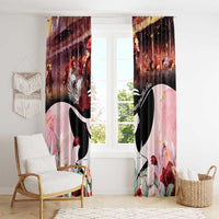 Kentucky Horse Racing Window Curtain Derby Girl - Marble Roses