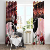 Kentucky Horse Racing Window Curtain Derby Girl - Marble Roses