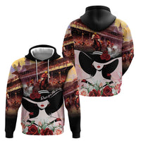 Kentucky Horse Racing Zip Hoodie Derby Girl - Marble Roses