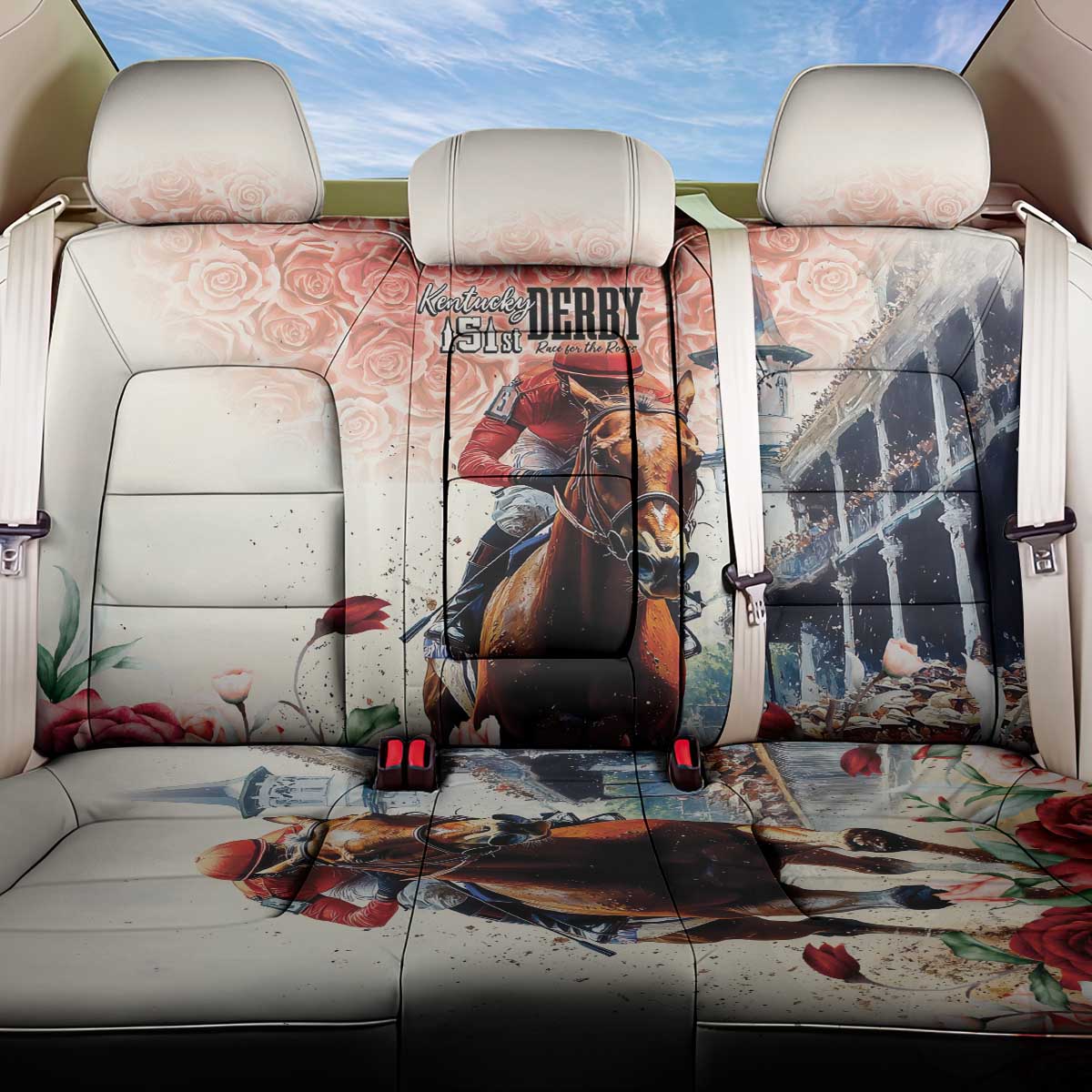 Kentucky Horse Racing Back Car Seat Cover 151st Derby Party