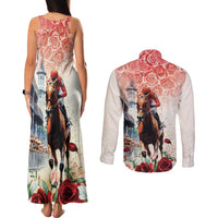 Kentucky Horse Racing Couples Matching Tank Maxi Dress and Long Sleeve Button Shirt 151st Derby Party