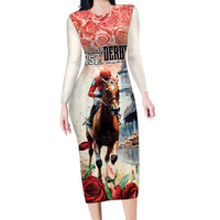 Kentucky Horse Racing Family Matching Long Sleeve Bodycon Dress and Hawaiian Shirt 151st Derby Party