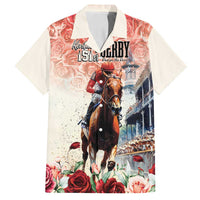 Kentucky Horse Racing Family Matching Off Shoulder Short Dress and Hawaiian Shirt 151st Derby Party