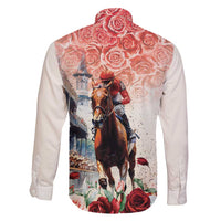 Kentucky Horse Racing Family Matching Off Shoulder Short Dress and Hawaiian Shirt 151st Derby Party