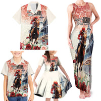Kentucky Horse Racing Family Matching Tank Maxi Dress and Hawaiian Shirt 151st Derby Party