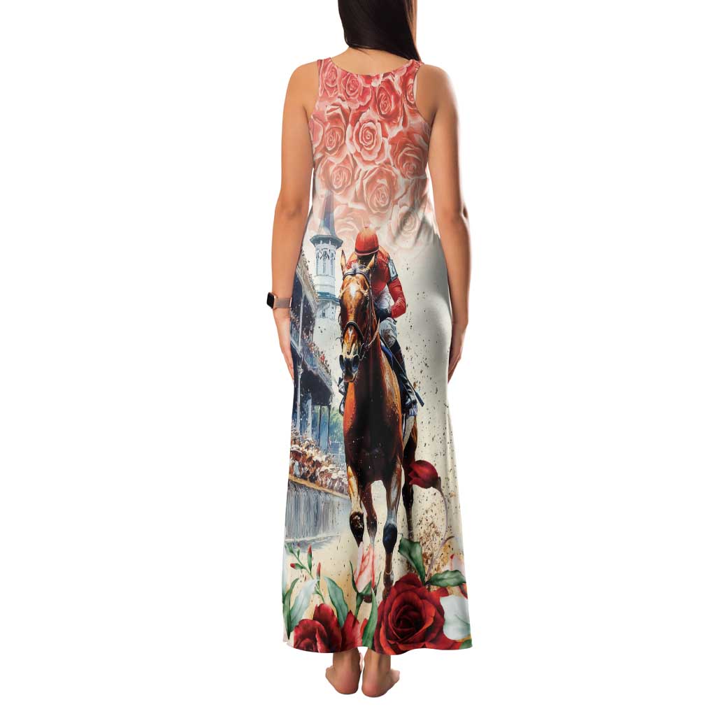 Kentucky Horse Racing Family Matching Tank Maxi Dress and Hawaiian Shirt 151st Derby Party