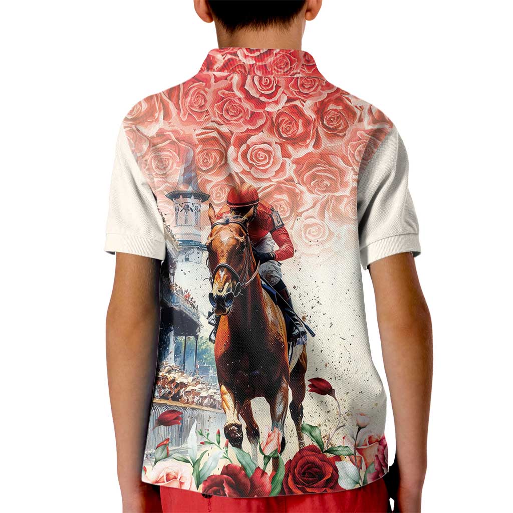 Kentucky Horse Racing Kid Polo Shirt 151st Derby Party