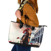 Kentucky Horse Racing Leather Tote Bag 151st Derby Party
