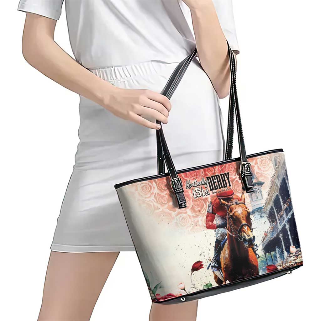 Kentucky Horse Racing Leather Tote Bag 151st Derby Party